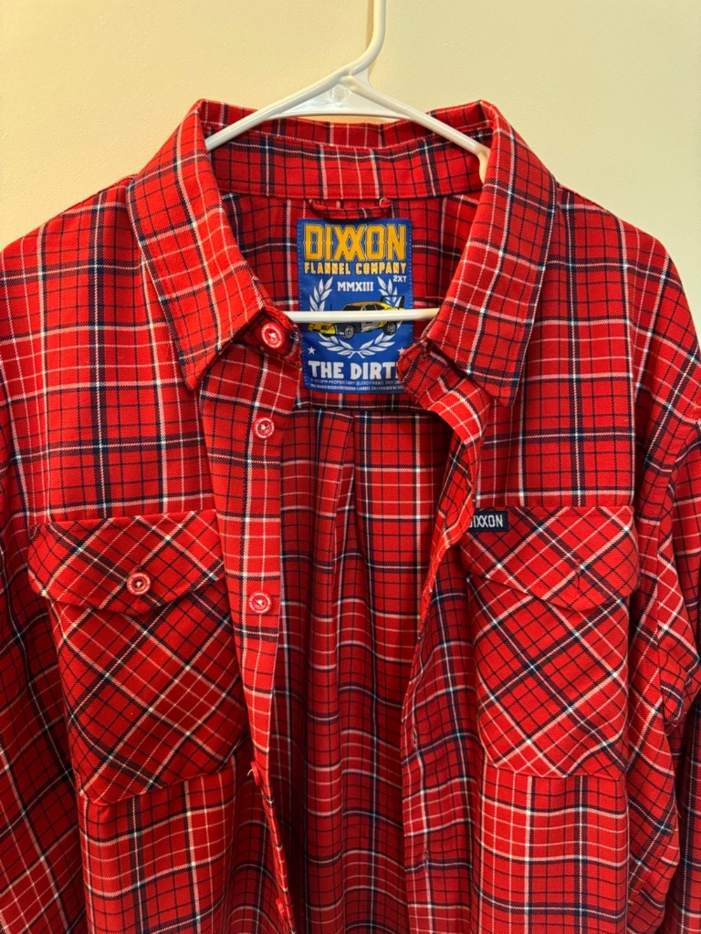 DIXXON Red Plaid Button-Down Flannel Shirt
